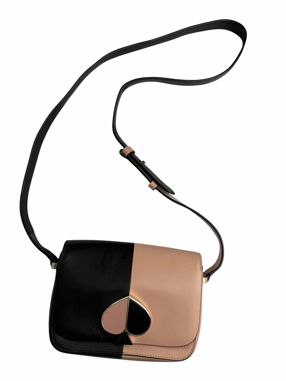 Kate Spade Nicola Bicolor Small Flap Shoulder crossbody bag black pink purse - Picture 2 of 10